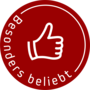 Button besonderBeliebt Dunkelrot web 170px